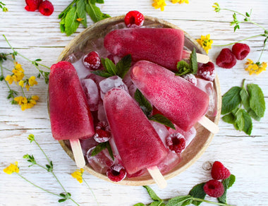 Raspberry & Buttermint Ice-Lollies